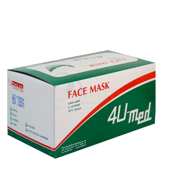 Khẩu Trang y tế 3 lớp Nam Anh hộp màu Xanh 50 cái hoặc 4U Thời thanh bình | BigBuy360 - bigbuy360.vn