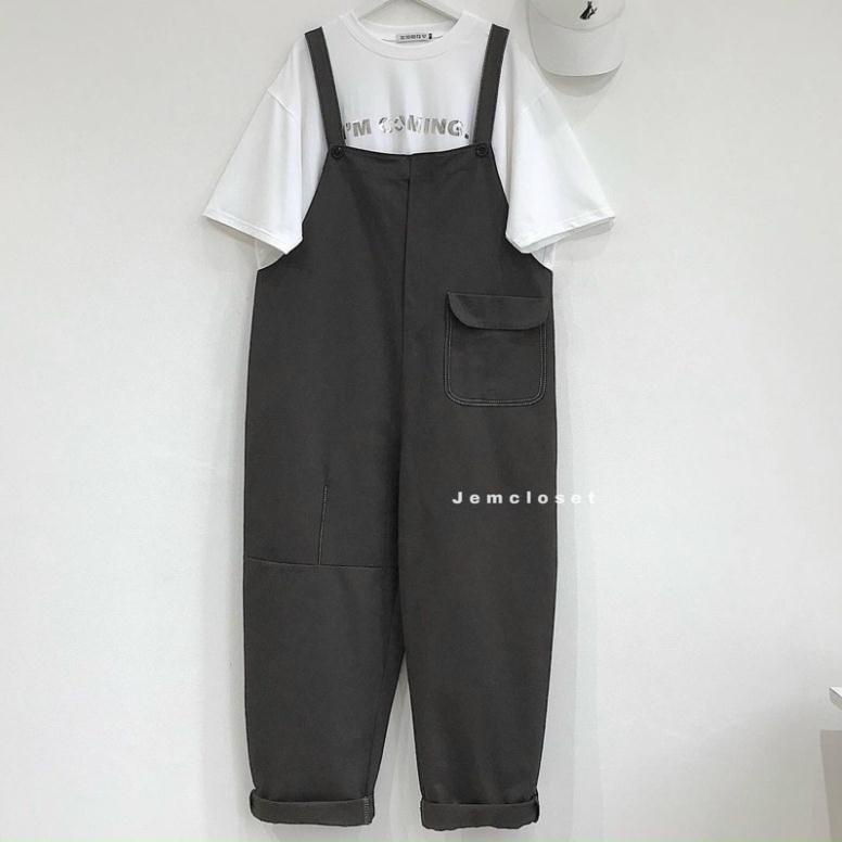 [VIDEO ẢNH THẬT] Yếm Kaki 1 Túi Basic Form Rộng Unisex Chất Kaki Đẹp Ulzzang Hottrend