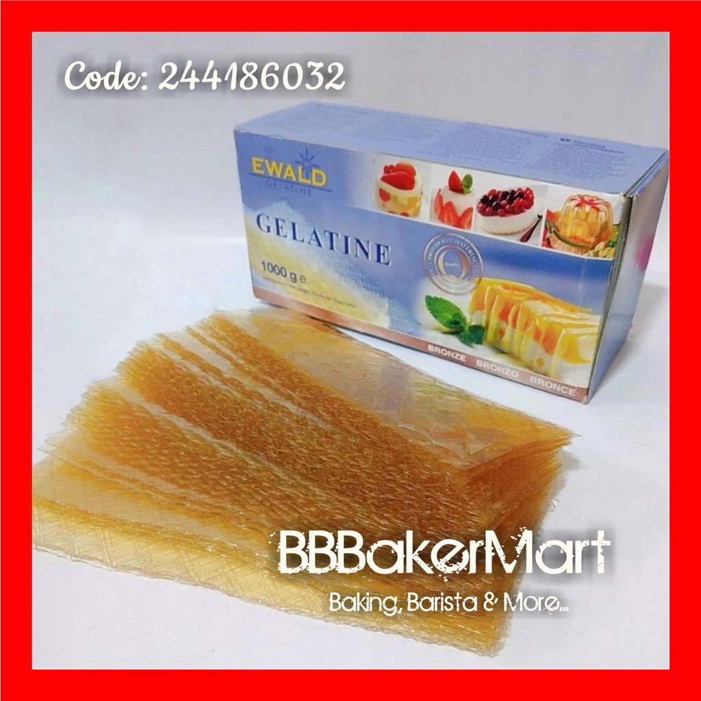 [Freeship] Lá Gelatine Ewald Đức - Hộp nguyên 1kg