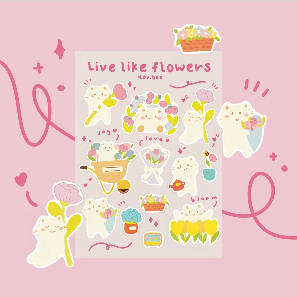 Sticker Live like flowers | Nov.box