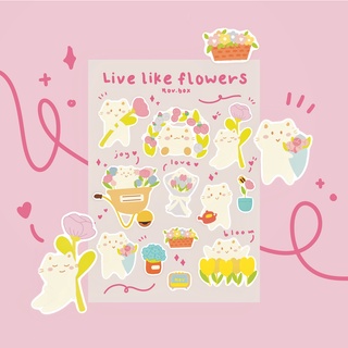 Sticker Live like flowers | Nov.box
