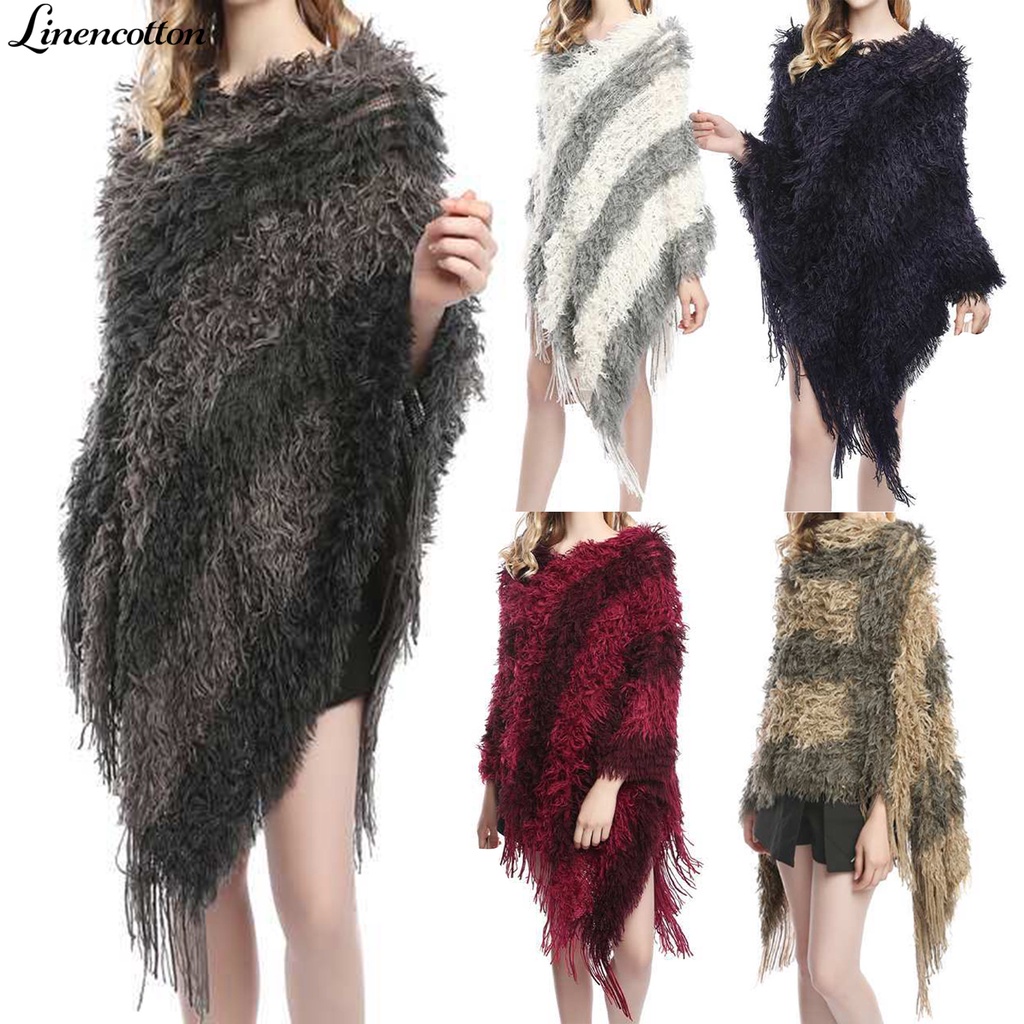 Áo choàng dệt kim dáng rộng màu sắc thời trang cho nữ
 | BigBuy360 - bigbuy360.vn