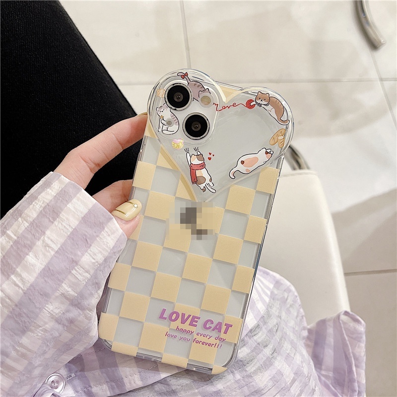 Ốp Điện Thoại In Hình Mèo Dễ Thương Cho iPhone13 12Promax xs/11/XSAMX/7