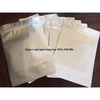 Túi zipper đáy đứng tráng bạc