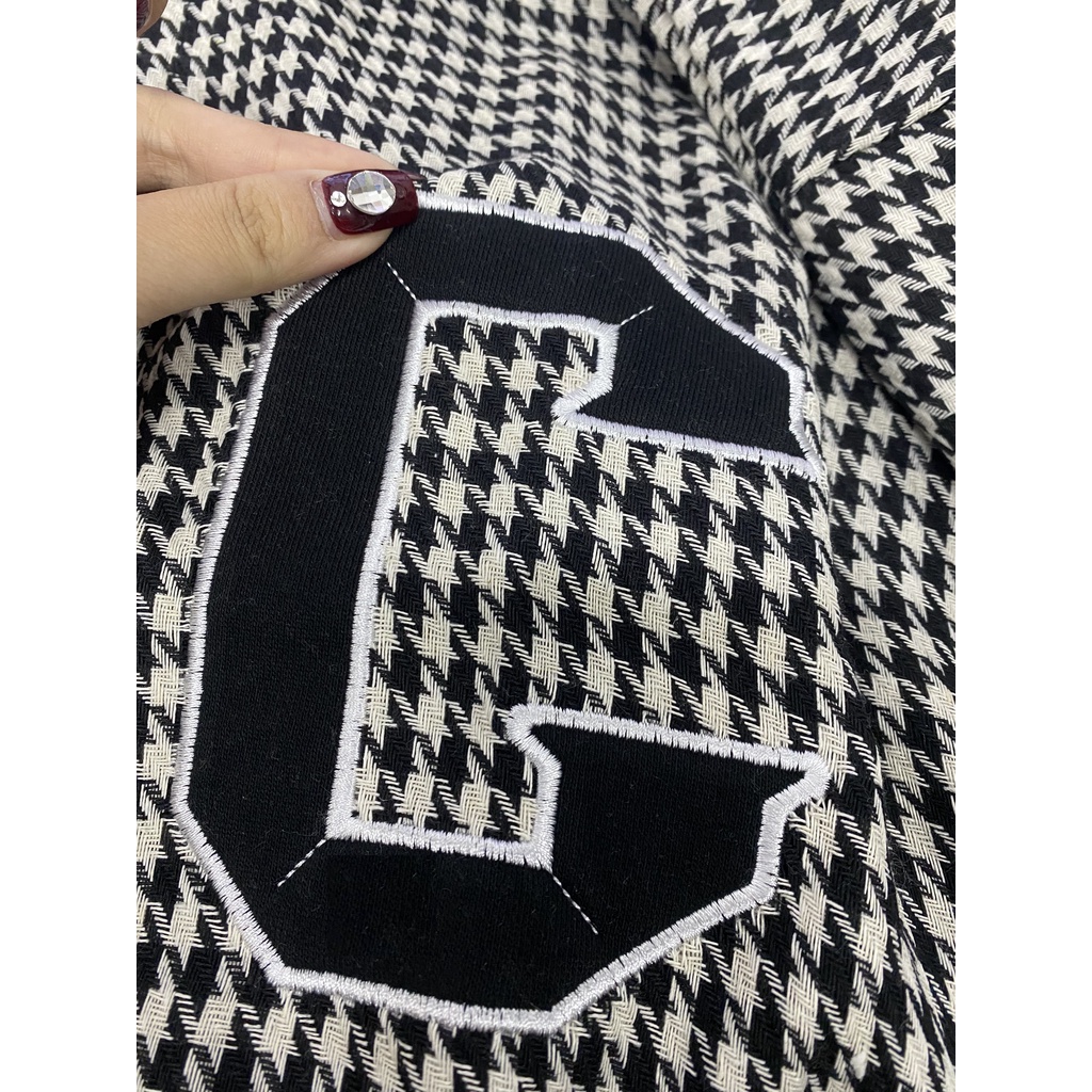 Áo Khoác 3D chữ C PEONYB Nữ [FREESHIP] 🌸 Jacket form rộng cổ bẻ, sweater họa tiết trắng đen cá tính Ulzzang 🌸 | BigBuy360 - bigbuy360.vn