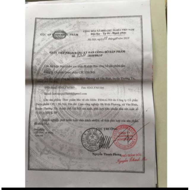 SẮT HỮU CƠ FEMALTO DẠNG NHỎ GIỌT (30ml)