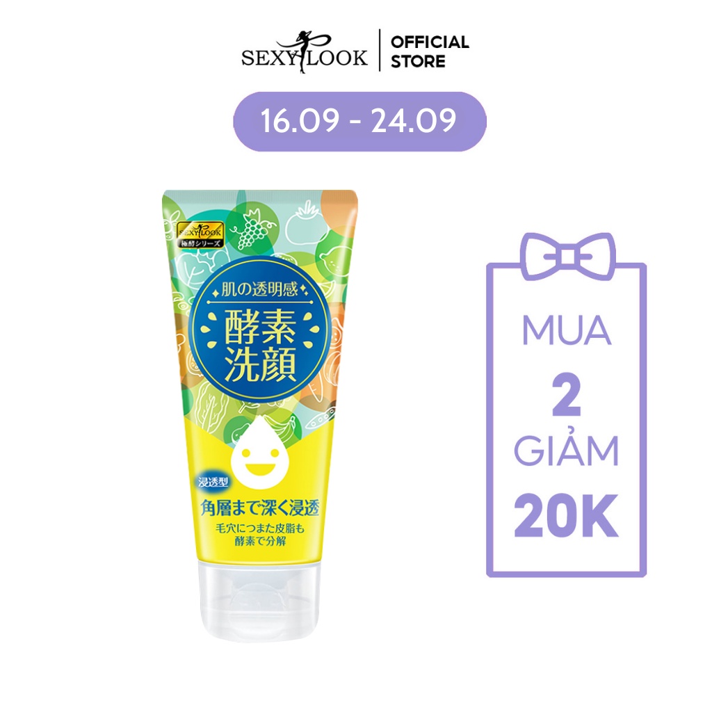 Sữa Rửa Mặt Lên Men SEXYLOOK Dưỡng Trắng Giảm Thâm 120g