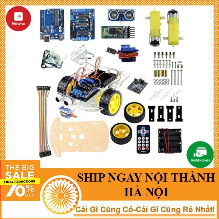 Bộ Xe Robot Thông Minh Điều Khiển Qua Bluetooth Hồng Ngoại - Smart Car KIT Arduino 3 - NTHN