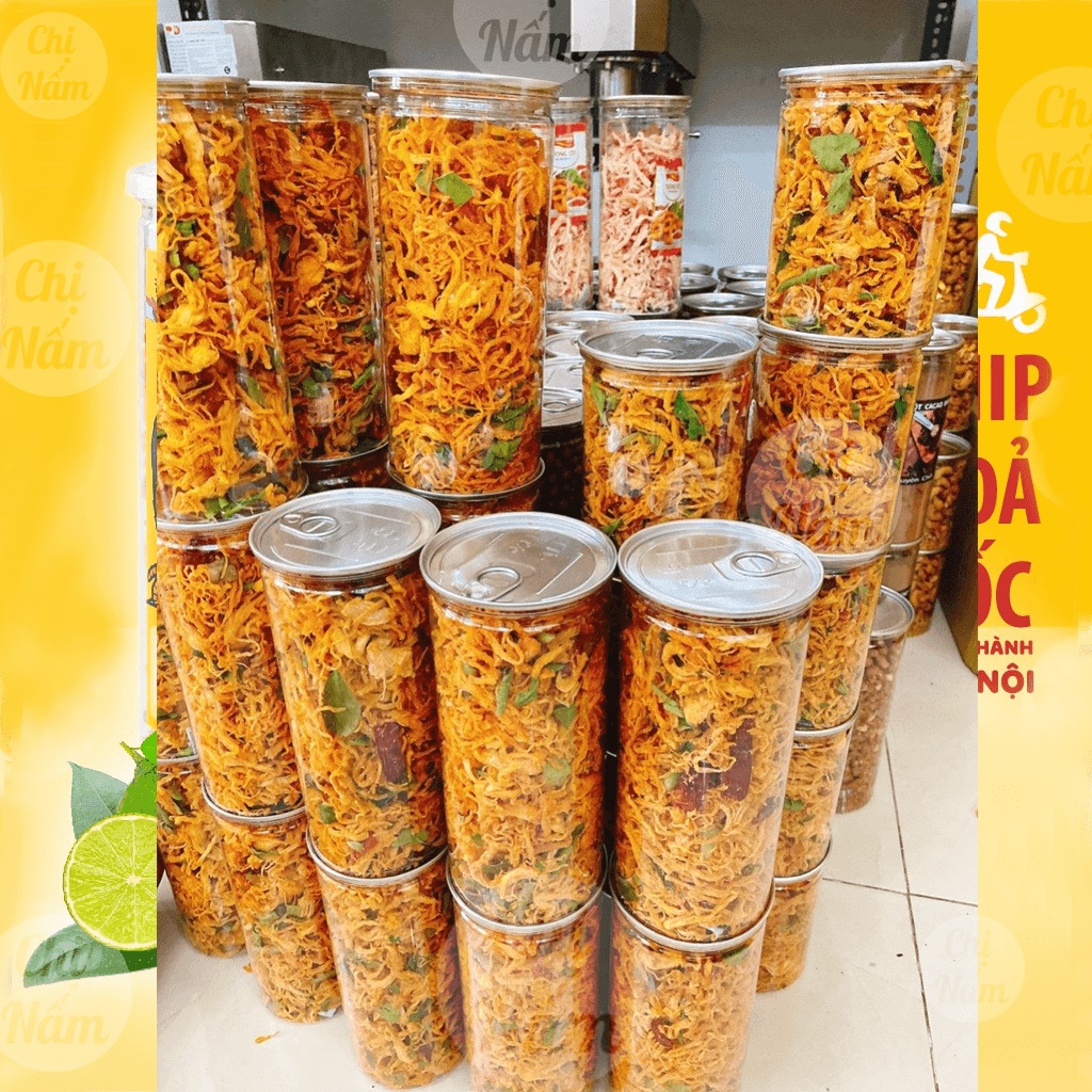 Khô gà lá chanh 300g Chị Nấm đồ ăn vặt Hà Nội | BigBuy360 - bigbuy360.vn