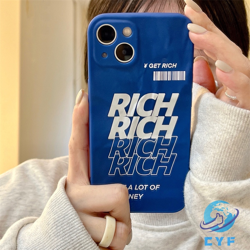 Ốp Điện Thoại Mềm Nhăn Màu Xanh Dương In Hình Klein Blue Cho iPhone 11 12 13 Pro XR X XS Max 7 8 Plus