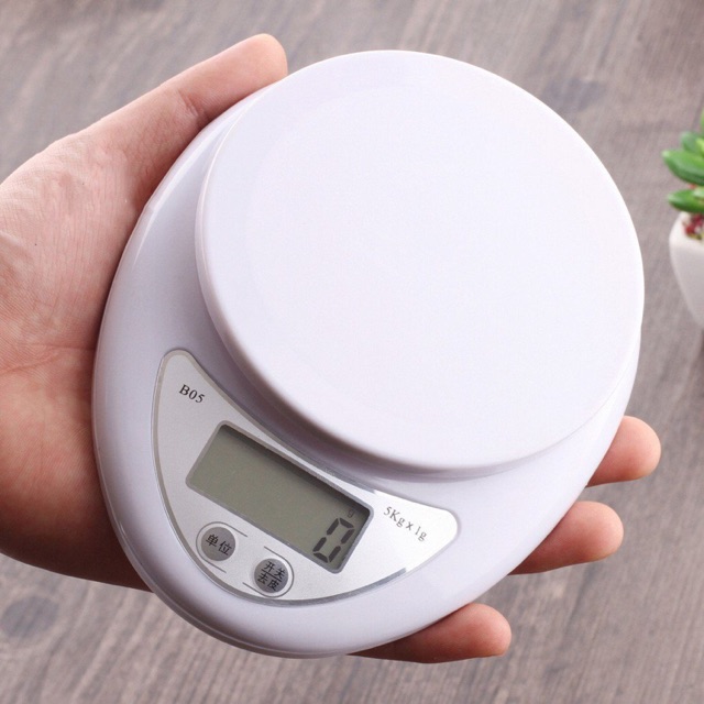 Cân Điện Tử Nhà Bếp Mini Electronic Kitchen Scale Cân Thực Phẩm 5Kg – 1G Tặng Kèm Pin