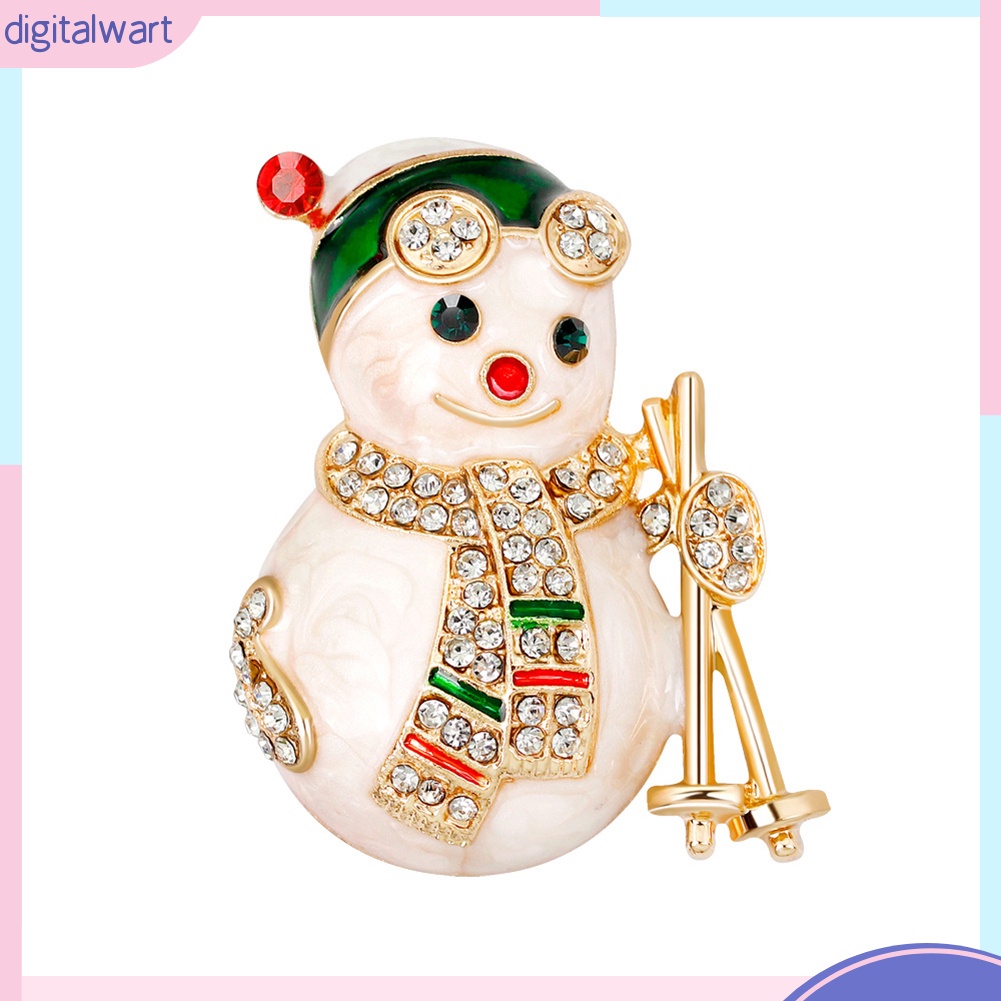 Trâm Cài Áo Hình Người Tuyết Đính Đá Lấp Lánh