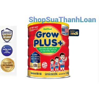 [HSD T3-2023] Sữa bột Nutifood GrowPlus+ đỏ Suy dinh dưỡng và thấp còi - Lon 1,5kg