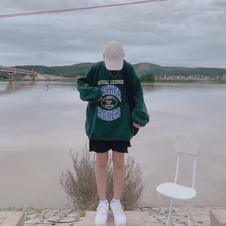 Combo tra khach si: Áo nỉ Sweater FROM thụng Unisex tay bồng In chữ OUTSIDE ĐỦ MÀU Chất lượng tốt