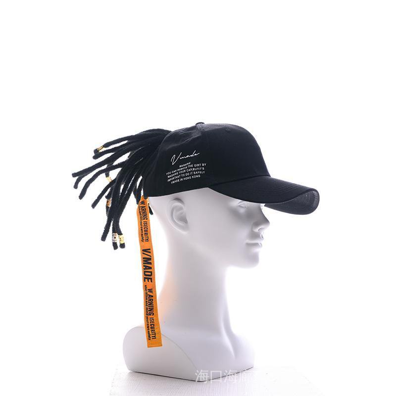 Mũ Lưỡi Vịt Đính Tóc Giả Phong Cách Hip-Hop Dành Cho Nam Nữ