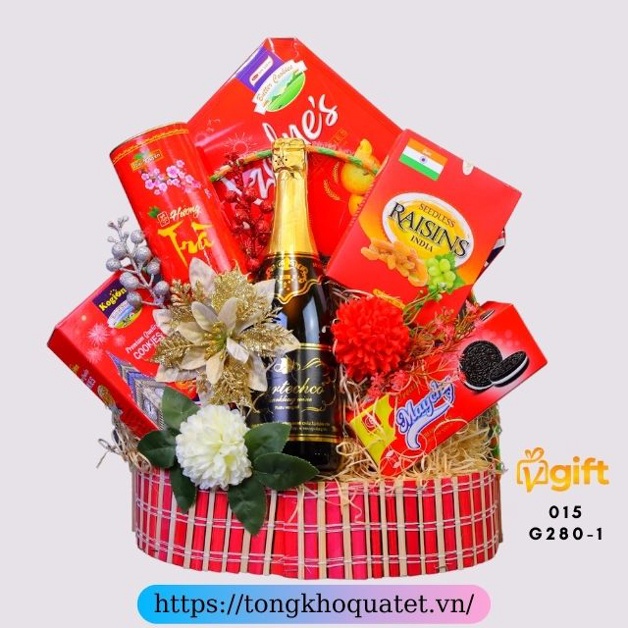 Giỏ Quà Tết Mẫu Giỏ 280 - 360 ( 7 Giỏ Quà Tết ) | BigBuy360 - bigbuy360.vn
