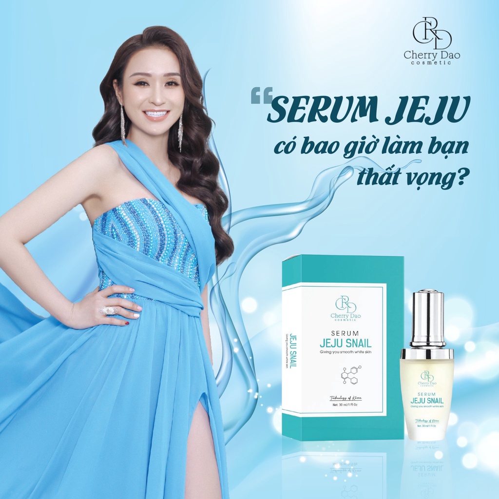 Serum Jeju Snail CRD Cherry Đào 30ml dưỡng trắng da mặt, trẻ hóa làn da | BigBuy360 - bigbuy360.vn