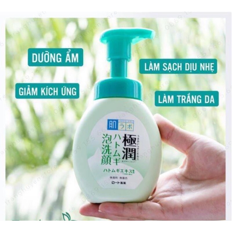 sữa rửa mặt nhật bản tạo bọt HADA LABO dịu nhẹ an toàn cho da phù hợp với da dầu, hỗn hợp thiên dầu hàng có sẵn authenti