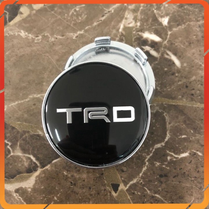 Logo chụp mâm, ốp lazang bánh xe ô tô Toyota Fortuner TRD đường kính 60mm