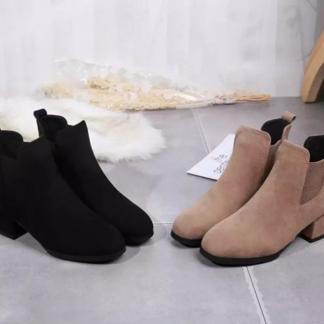 Giày bốt nữ da lộn