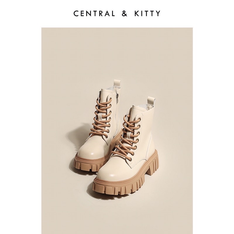 Boots ngắn martin ulzzang cổ ngắn đế cao 5cm đế rang cưa | BigBuy360 - bigbuy360.vn