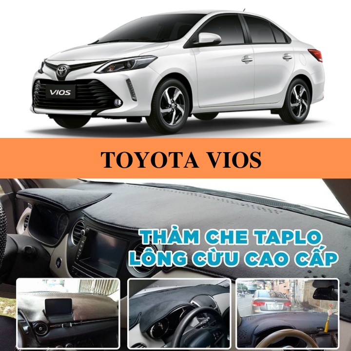 Thảm Taplo Nhung Lông Cừu 3 Lớp Cao Cấp Cho Xe Ô Tô Toyota Vios