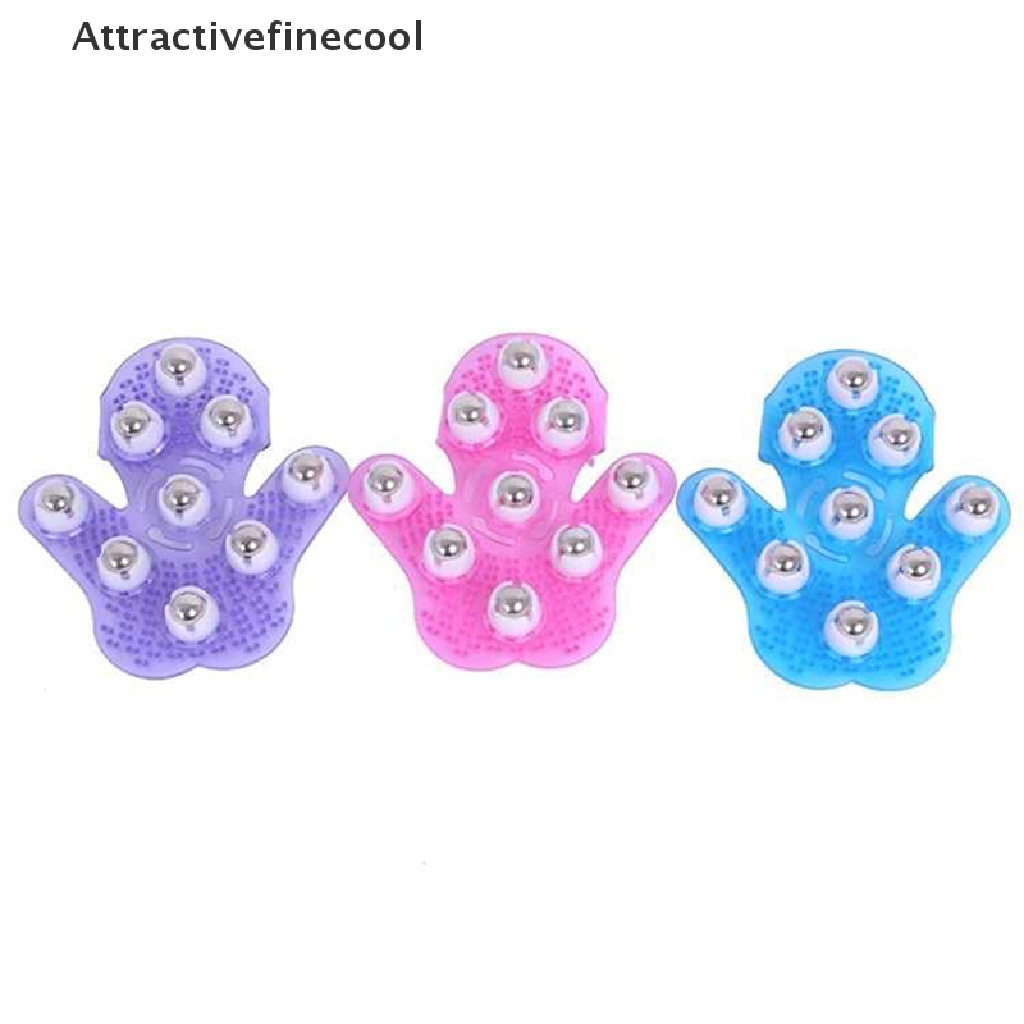 Găng Tay Mát Xa Cơ Thể 9 Con Lăn Kim Loại 360 Độ Tiện Dụng