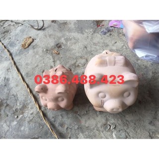 Heo đất chưa tô, heo đất chưa sơn, tượng tô màu cho bé