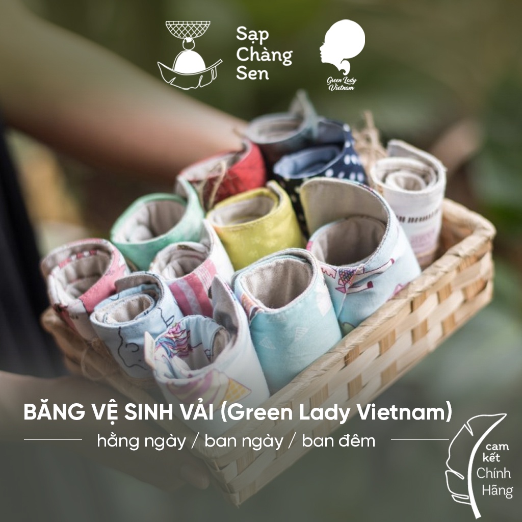 Băng vệ sinh vải (Green Lady Vietnam) - hằng ngày / ban ngày / ban đêm