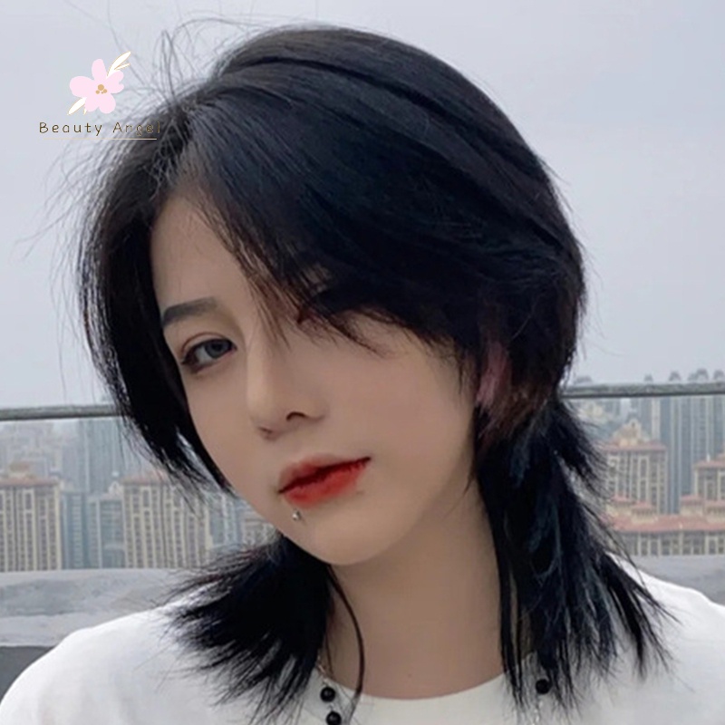 Bộ Tóc Giả Ngắn Bằng Sợi Mullet Thời Trang Dành Cho Nam Và Nữ