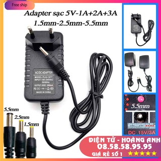 Adapter nguồn sạc 5V - 1A - 2A - 3A - đầu 1.5mm - 2.5mm - 5.5mm cho Camera Yoosee, Siepem, Tivi Box