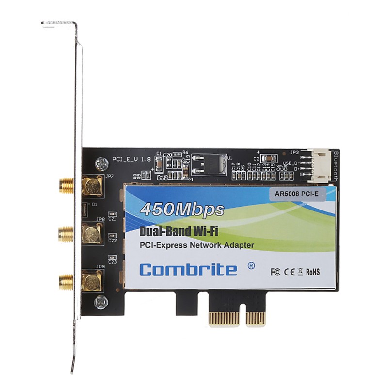 Card mạng PCI-E 2.4G + 5G Wifi 300 / 450m cho Intel Chuyên Dụng