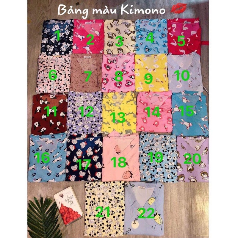 bộ ngủ pizama kimono kate thái loại 1 mặc nhà