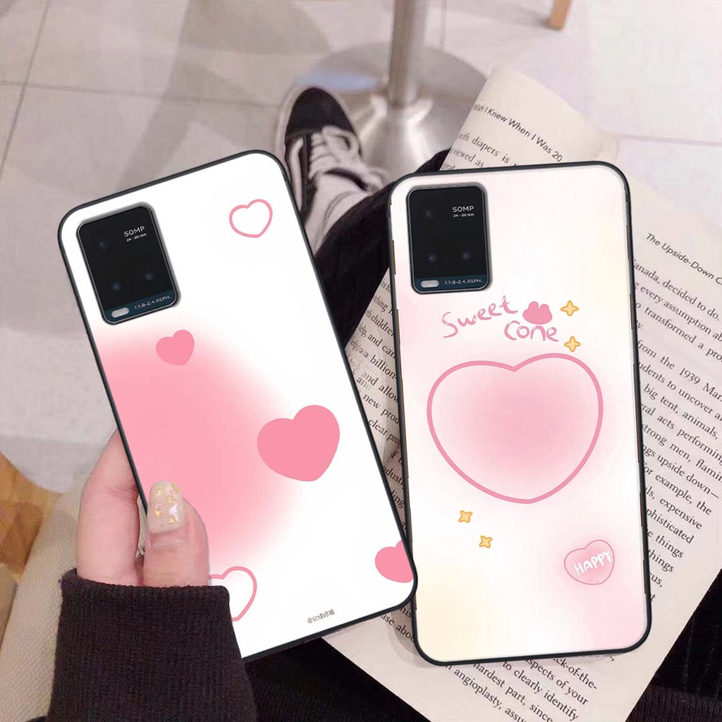 Ốp Vivo Y21 / Y21s / Y33s / T1x in hình trái tim, caro kẹo ngọt đầy cá tính siêu đẹp siêu chất