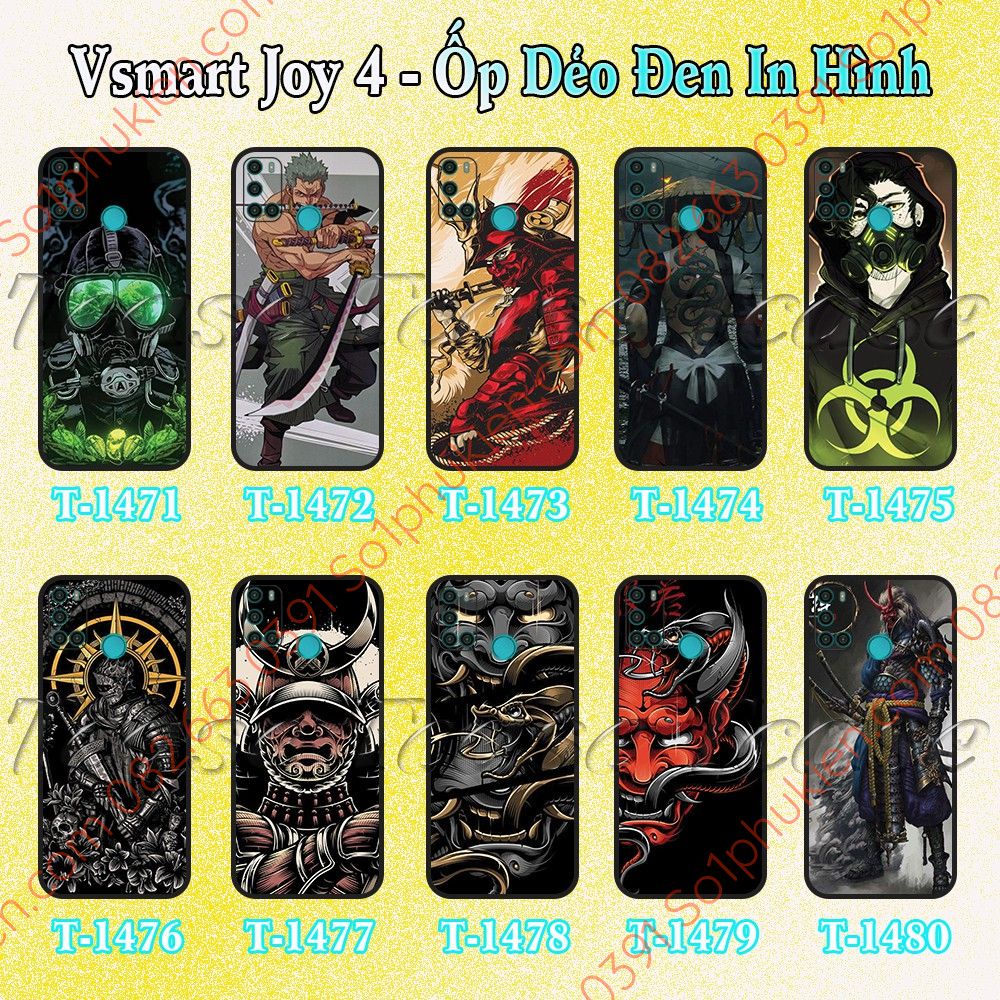 Ốp lưng dẻo Vsmart Joy 4 in hình Anime Samurai cực ngầu
