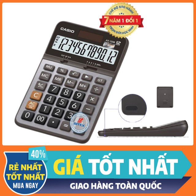 Máy Tính Casio AX-120B - Chính Hãng Casio - Bảo Hành 7 Năm