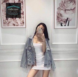 VÁY 2 DÂY BODY NHÚN