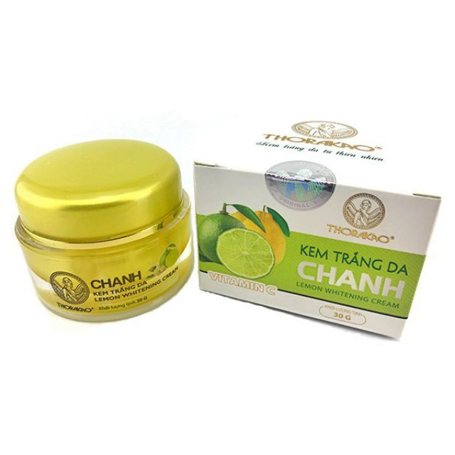 Kem Dưỡng Trắng Da Chanh Vitamin C Thorakao 30g dưỡng trắng da tự nhiên kiềm bóng nhờn và không bắt nắng