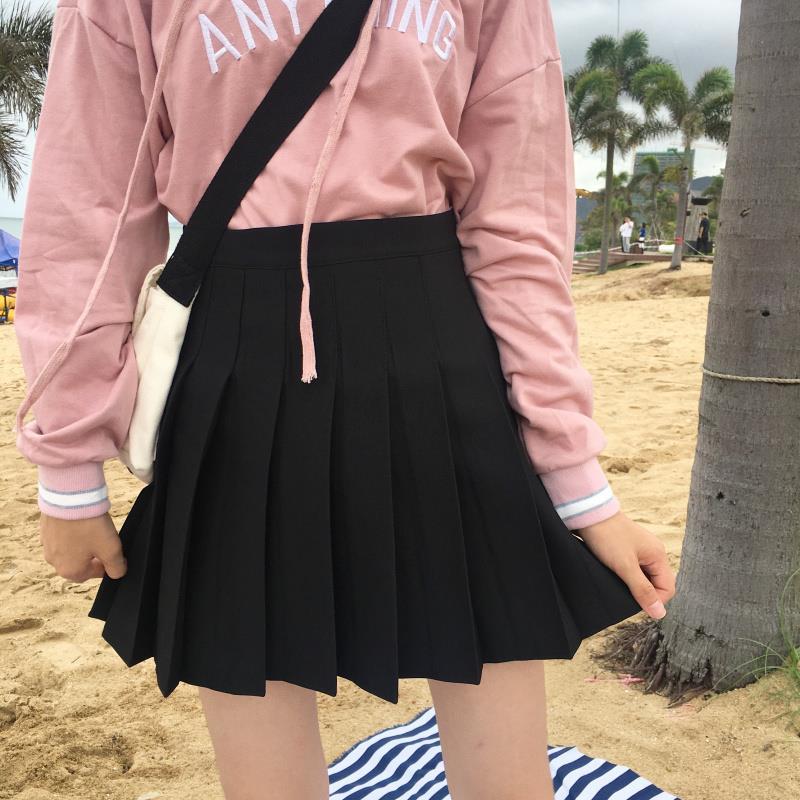 Chân Váy Lưng Cao Xếp Ly Màu Trơn Thời Trang Mùa Hè | BigBuy360 - bigbuy360.vn