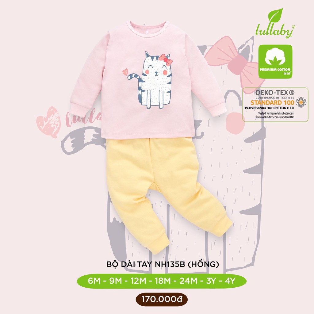 [LULLABY SALE] Bộ dài tay nỉ bo gấu bé trai bé gái