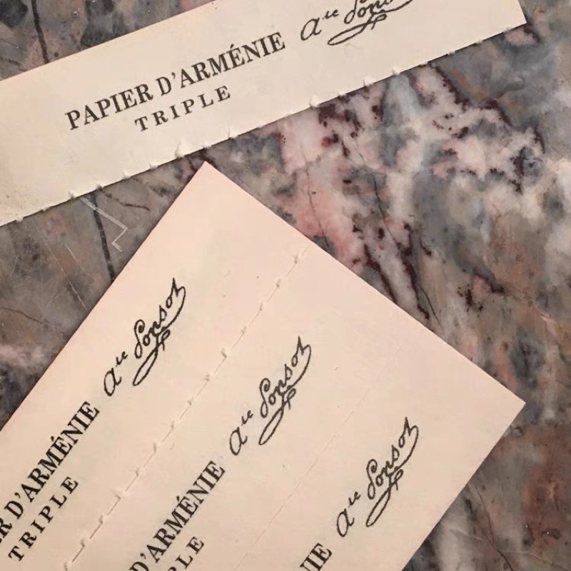Giấy thơm Pháp PAPPIER D'ARMENIE làm thơm nhà cửa, quần áo