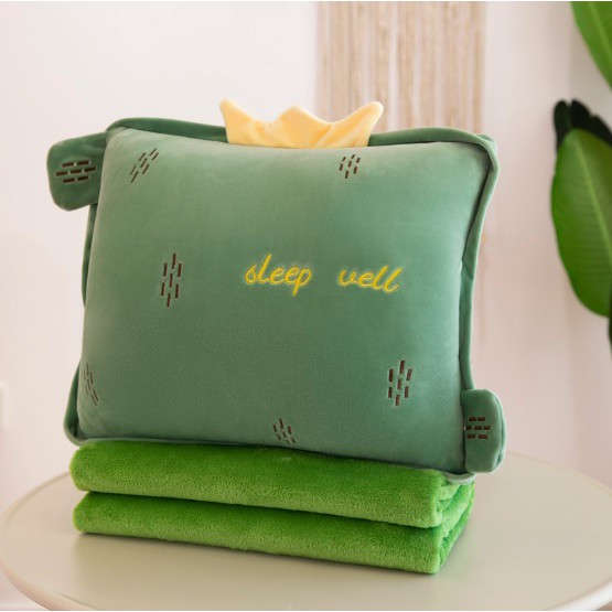 Bộ Chăn gối văn phòng hoa quả vuông, tròn đủ loại 3in1(gia dung tien ich 68)(#gối_chăn_ủ tay)