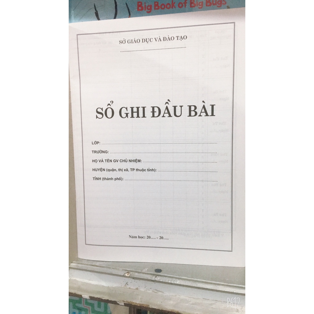 Sổ ghi đầu bài &amp; Lịch báo giảng (THCS, THPT)