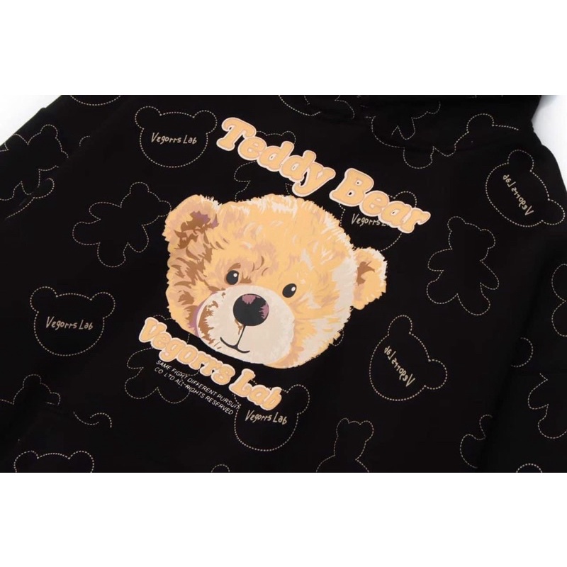 (Ảnh Thật) Áo Hoodie Nam Nữ In Hình Gấu form rộng unisex Cực Chất 3 Màu Trắng Đen Xanh | BigBuy360 - bigbuy360.vn