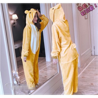 (Hàng Order) Bộ đồ ngủ lông hình thú gấu nâu Rilakkuma (Có size trẻ em)
