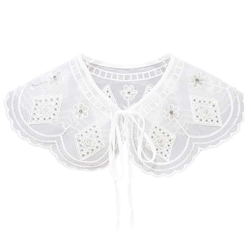 Cổ Áo Rời Thêu Họa Tiết Xinh Xắn Dành Cho Nữ