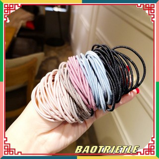 Túi Zip 100 Thun Buộc Tóc, Cột Tóc Phong Cách