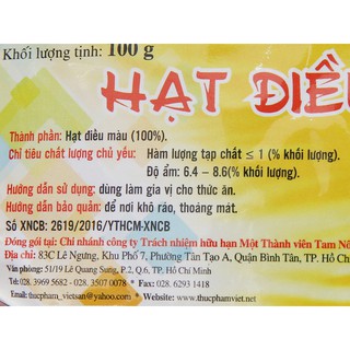 Hạt Điều Màu Việt San 100g | Tạo Màu Tự Nhiên Cho Món Ăn | Không Chất Bảo Quản – An Toàn Sức Khỏe