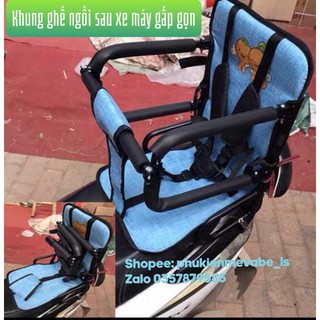 Khung ghế bảo vệ ngồi sau xe máy, xe máy điện gấp gọn, mở được cốp xe