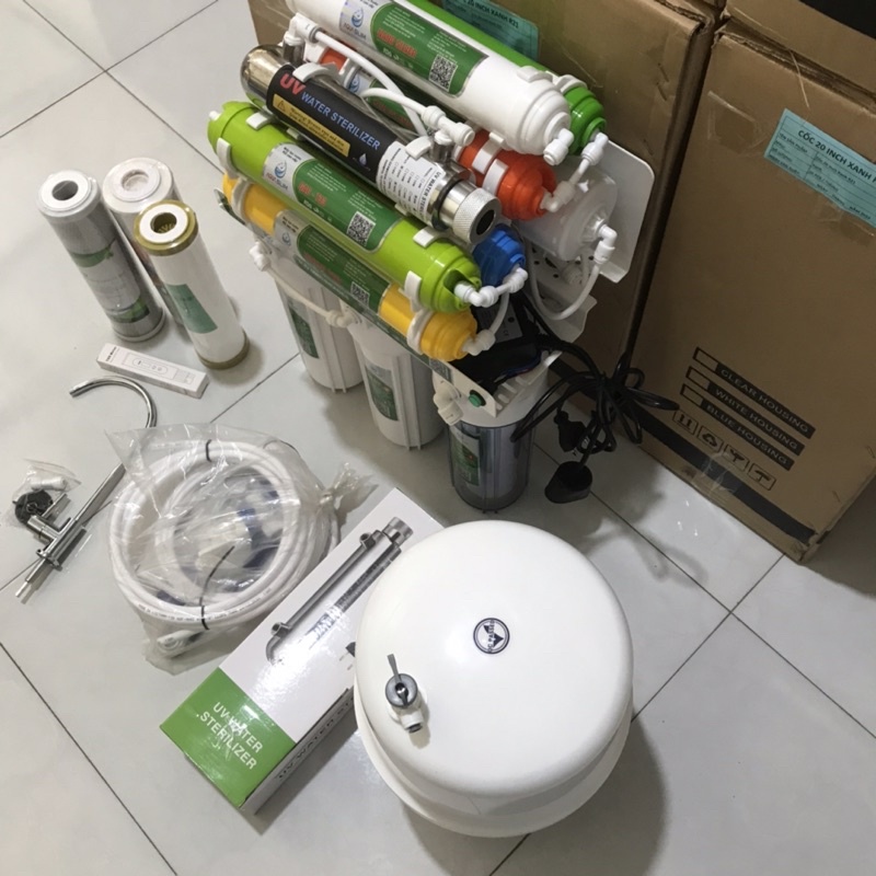 máy lọc nước AQUA 10-11 cấp lọc RO không vỏ tủ , tặng bộ lọc thô 123 - có giá sỉ